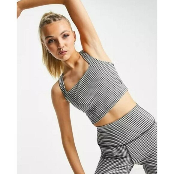 1X PLUS SIZE NIKE SWOOSH BRA WOMEN'S BLACK WHITE TOP DJ2035-133 - Picture 1 of 6